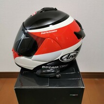 Ducati Arai フルフェイス Mサイズ ビーコム B＋ＣＯＭ アライ フルフェイス_画像4