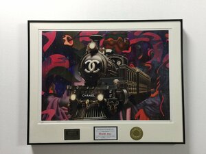 DEATH NYC 額付き 世界限定100枚 アートポスタ 蒸気機関車 CHANEL 浮世絵 悪魔 現代アート