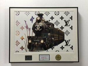 DEATH NYC 額付き 世界限定100枚 アートポスタ GUCCI 蒸気機関車 CHANELルイヴィトン LV Louis Vuitton 現代アート