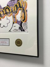 DEATH NYC 額付き 世界限定100枚 アートポスタ スヌーピー SNOOPY 愛の形 Andy Warhol スプレー缶 Tomato Soup 紫の 現代アート_画像5