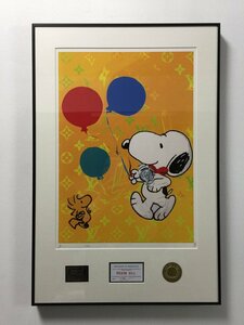 DEATH NYC 額付き 世界限定100枚 アートポスタ スヌーピー SNOOPY 風船 ロレックス ROLEX ルイヴィトン LV 黄色い 現代アート