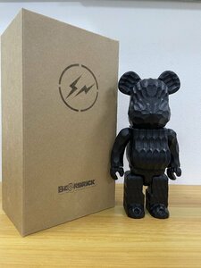 BE@RBRICK x カリモクx 400% by MEDICOM TOY ベアブリック fragment design 真っ黒 置物 ■ 中古 ■ 美品 ■ 箱付き