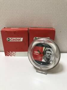 1円～【保管品・デッドストック】Castrol デイヴィッド・ベッカム 時計 カストロール オイル ノベルティ 非売品 2個セット