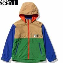 新品　ノースフェイス　130cm コンパクトジャケット ウィンドブレーカー　 THE NORTH FACE マウンテンパーカー　マルチカラー3_画像1