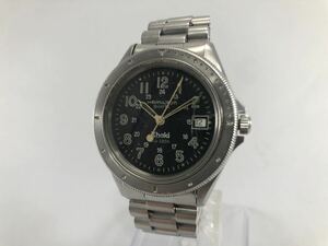 【要修理!! 不動ジャンク品!!】ハミルトン・カーキ・デイト・ダイバー風[HAMILTON Khaki QUARTZ]クォーツ式メンズ腕時計【中古品】