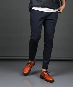 【The DUFFER of ST.GEORGE】GUM STRETCH LIGHT SKINNY CHINO 超伸縮 ガムストレッチ ライト スキニー チノ パンツ XL ネイビー 美品