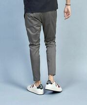 【The DUFFER of ST.GEORGE】ANKLE CUT T/C TROUSERS コットンストレッチ アンクル丈 スラックス トラウザーズ パンツ XL グレー 美品_画像3