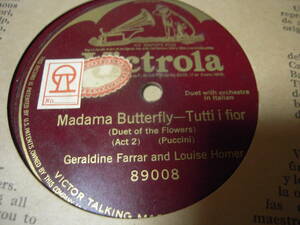 【US盤12吋片面SP】「Puccini Madoma Butterfly/Farrar,Homer」