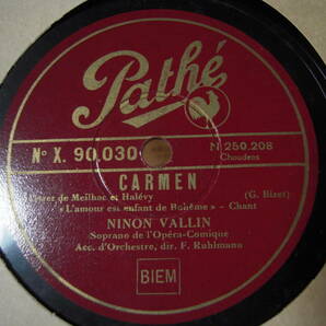 【？盤１２吋SP】「Bizet CARMEN/VALLIN」Patheの画像1