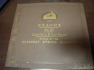 【UK盤１２吋SPアルバム】「BRAHMS QUARTET OP.60/BUDAPEST STRING QUARTET」