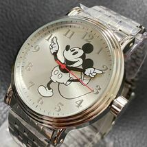 セール！新品 送料無料 即決価格 日本製クオーツ ミッキー マウス Disney オールシルバー　 W001863 44mm メンズサイズ_画像4