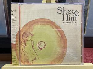 【CD】SHE & HIM ☆ Volume One 国内盤 08年 P-Vine Records ガールポップ 名盤 Zooey Deschanel M. Ward 歌詞対訳解説帯付き 良品