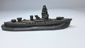 旧日本海軍 軍艦型文鎮 小形置物／模型／船／文房具 