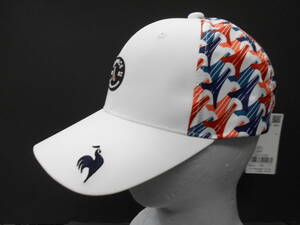 2024 year NEW* Le Coq Japan *<eferu. motif > print cap [ white ]