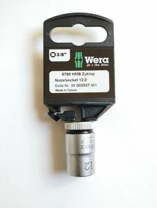 12mm WERA 8790 HMB ZYKLOP 3/8ラチェット用ソケット 6角