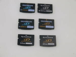 XDピクチャーカード オリンパス　フジ 　512MB X2 256MB X1 128MB X1 64MB X1 32MB X1 ６枚セット 動作OK！