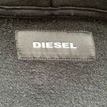 極美品/XL相当●DIESEL ディーゼル 中綿ナイロン 袖切替 パーカー キルティング フード ジャケット アウター 裏起毛 フリース風 黒_画像6