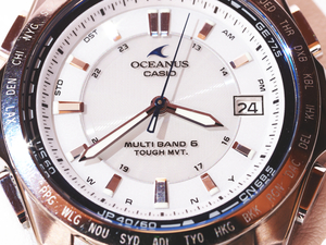 【完動品】CASIO OCEANUS OCW-T100TD-7AJF◇カシオ オシアナス OCW-T100【ベルト調整サービス】