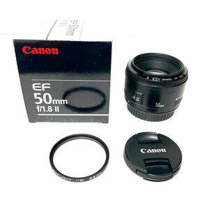 ★美品★キヤノン CANON EF 50mm F1.8 Ⅱ 元箱・レンズフィルター付