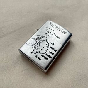 1円スタート ZIPPO VIETNAM ベトナム ジッポライター 67-68 1967年製 地図 兵士 Vintage ビンテージ CAM RANH