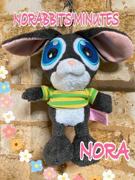 希少^ ^ used NORABBITS'MINUTES ノラビッツミニッツ NORA（ノーラ）のマスコットキーホルダー 当時品