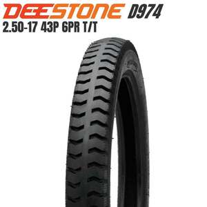 DEESTONE(ディーストーン)二輪用 ワイドトレッドHD D974 2.50-17 6PR チューブタイプ（TT）前後兼用 スーパーカブ