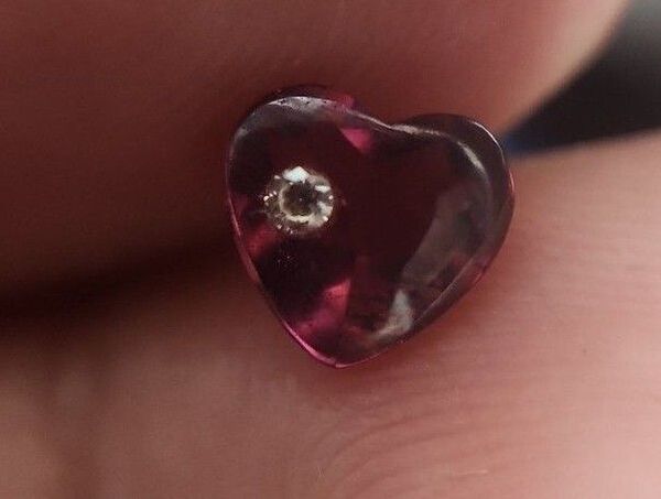 天然ロードライトガーネット×天然ダイヤ 0.975ct