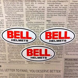 BELL HELMETS ベル ヘルメット ステッカー 3枚セット シール ビニール USA ロゴ ドレスアップ 耐水 車 アドバタイジング カーアクセサリー