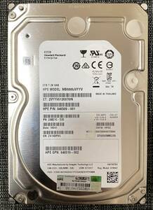 【動作品】HP 3.5 SAS 6TB（6000GB）7.2K 7200RPM 3.5インチハードディスク HDD