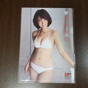 G204 朝長美桜（HKT48）◆B5クリアファイル（両面） 雑誌付録 水着 ビキニ