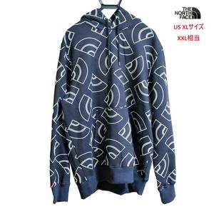 【USA限定】ザ・ノース・フェイス THE NORTH FACE マルチロゴ スウェットパーカー XL ブラック MEN'S AOP HOODIE TNF BLACK HFDMOLP