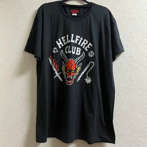 STRANGER THINGS ストレンジャーシングス Tシャツ 半袖 ブラック 黒 プリント XL