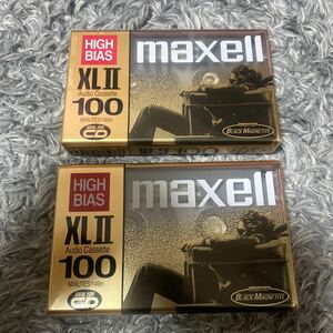 希少 レア 未開封 カセットテープ maxell XL II 100 HIGH BIAS 2個セット