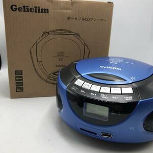 【通電確認済】Gelielim CDプレーヤーポータブル FM/AMラジオ CDプレイヤー /Y16194-D1