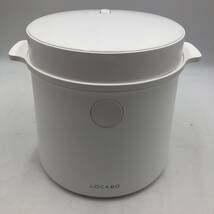 【通電のみ確認済】LOCABO（ロカボ）糖質カット炊飯器 炊飯器 糖質カット JM-C20E-W (ホワイト) /Y16518-U0_画像2