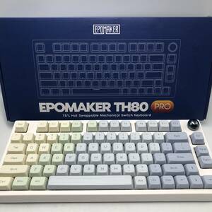 【通電確認済】EPOMAKER TH80 PRO ゲーミングキーボード メカニカルキーボード /Y16660-D1