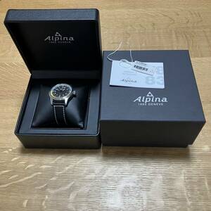 美品　付属完備　ALPINA アルピナ　スタータイマー　パイロット　クォーツ　GMT ファブリックベルト　42mm 