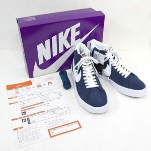 NIKE (ナイキ) SB ZOOM BLAZER MID “Navy / White” / ブレザーミッド ネイビー ホワイト 864349-401 未使用品 27.5cm / S00673