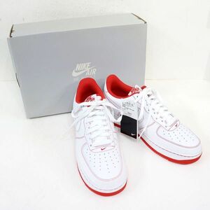 NIKE (ナイキ) AIR FORCE 1 07 STITCH “Radiant Red” / エアフォース1 07 ステッチ ラディアントレッド CV1724-100 未使用品 / S00676