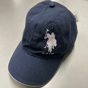 US POLO ASSN ユーエスポロアッスン キャップ 帽子 ネイビー 紺色 未使用 CAP 刺繍 フリーサイズ