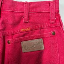 Wrangler ラングラー 後染め カラーデニム ジーンズ ジーパン MADE IN USA レッド アメリカ製 デニム 赤 30インチ 14MWZMR _画像3