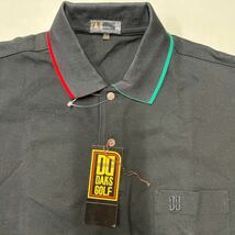 DAKS LONDON ダックス ロンドン ゴルフ GOLF ポロシャツ 半袖 日本製 MADE IN JAPAN 未使用 デッドストック シングルステッチ Lサイズ 黒_画像2
