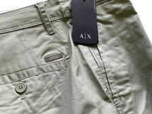 新品【ARMANI EXCHANGE/アルマーニ】▼【さりげなくARMANIメタルロゴ】定番▼薄カーキ▼通年ストレッチパンツ▼L_画像3