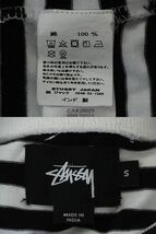 stussy　長袖ロンT　SIZE:S　色：白黒　ボーダー　ステューシー　カットソー　長袖Tシャツ_画像7