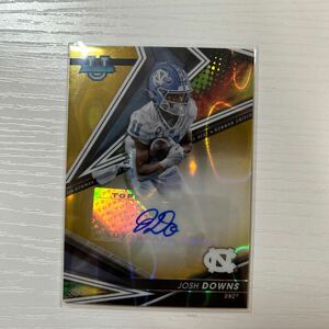 2022-23 Bowman's Best University Football Josh Downs gold lava refractor auto 75枚限定