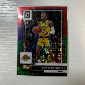 2022-23 Panini Donruss Optic Dennis Schroder red green mojo prizm