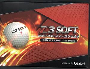 ☆送料無料☆新品☆10ダース(120個)まとめて☆ Golf Live オリジナルゴルフボール Ｚ3 SOFT ゴルフライブ ①