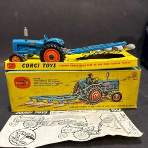 当時物未使用品☆'68 CORGI gift set コーギー ギフトセット no.13 fordson Power major tractorトラクター ビンテージ ミニカー