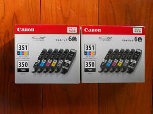 【純正】Canon BCI-351+350・6色マルチパック標準容量タイプ2箱　期限切れ