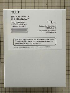 【新品未使用】TLD-M7A01T4 ［TLET M7A M.2 Type2280 NVMe 1TB］